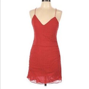 Alice and Olivia Red Cross back dress